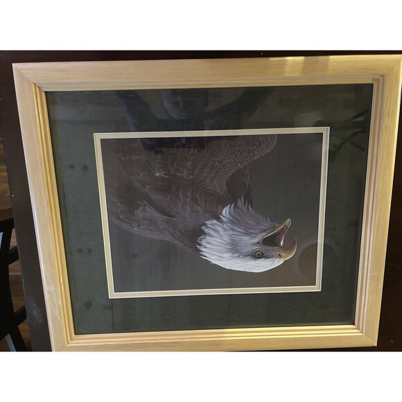 Daniel Smith Vintage Eagle Framed Print Numbered 393 CoA Out of the Silence 1999
